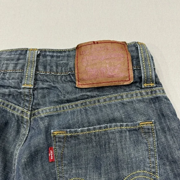 Levis Jeans Mens 29x32 Blue 511 Skinny Medium Wash Denim Pockets Logo Workwear - Picture 6 of 8